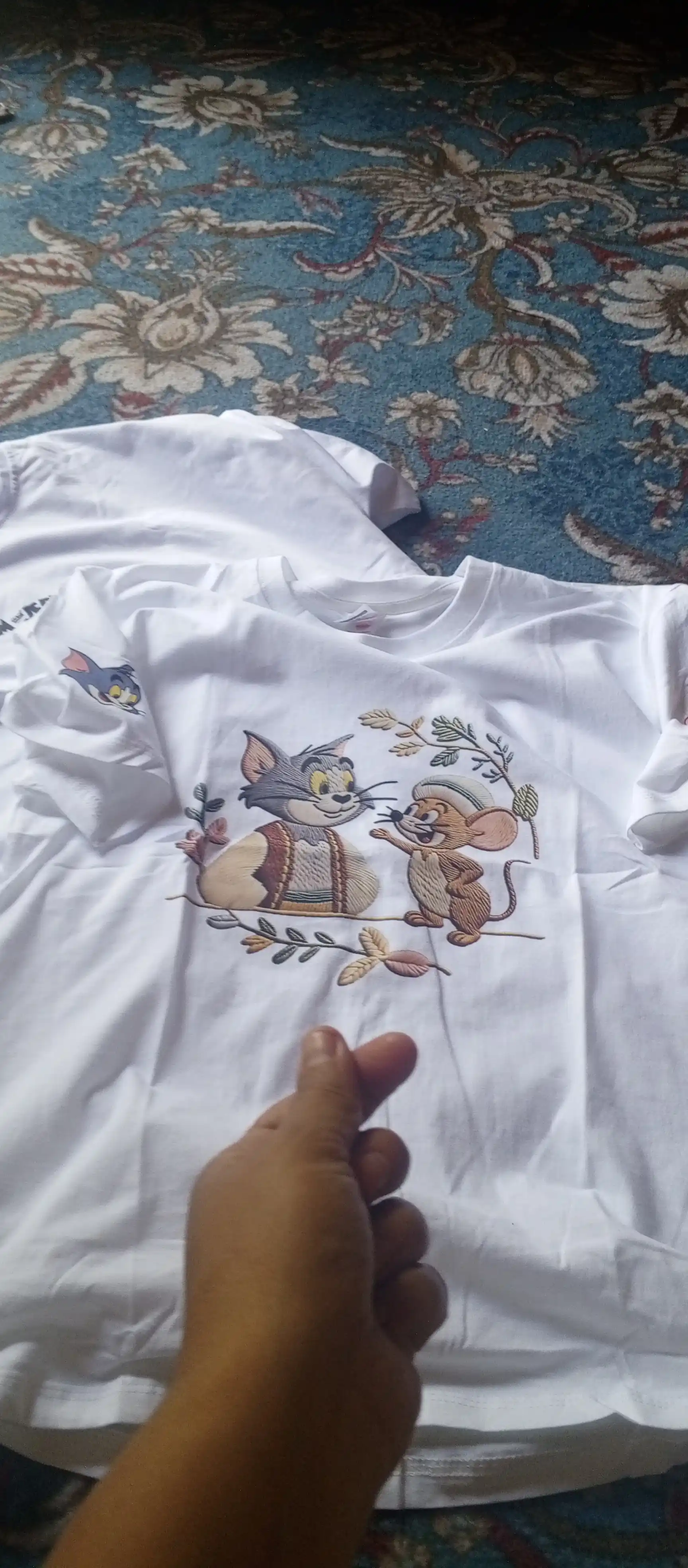 Ayollar futbolkasi, katta o‘lchamli — Tom and Jerry printli oversize, 95% paxtali