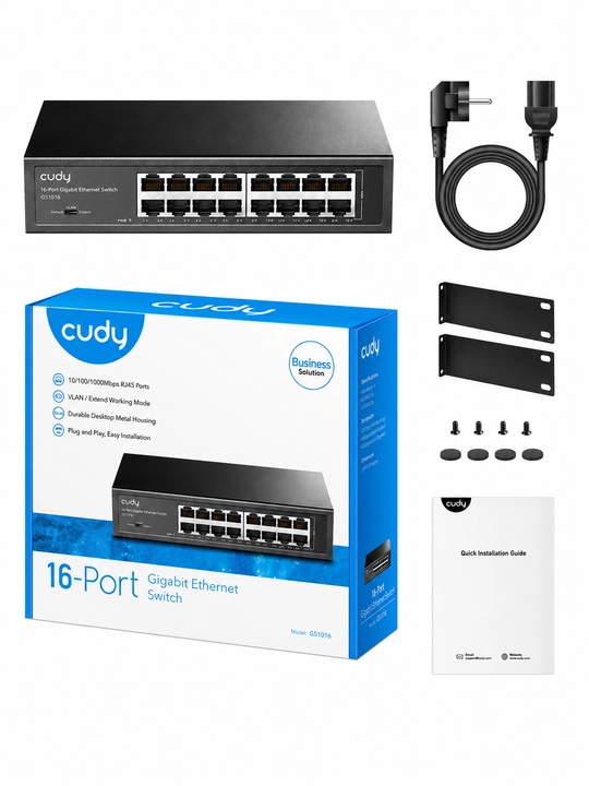 Cudy GS105 / GS108 / GS1016 / GS1024 – Гигабитный свитч, коммутатор металл корпус
