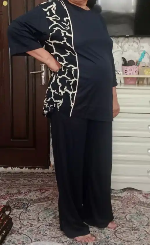 VIOLA, ayollar uchun shimli kostyum-dvoyka, erkin tunika va keng shim
