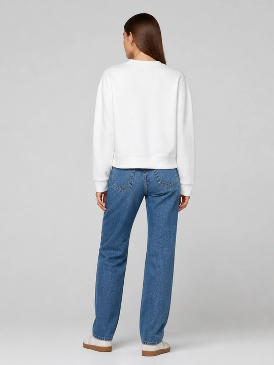 Свитшот Classic Oversize мягкий хлопковый с начёсом, подходит на 44-48 размер