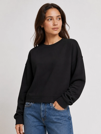 Свитшот Classic Oversize мягкий хлопковый с начёсом, подходит на 44-48 размер