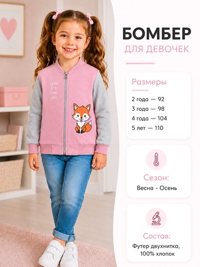 Qizlar uchun bomber - 