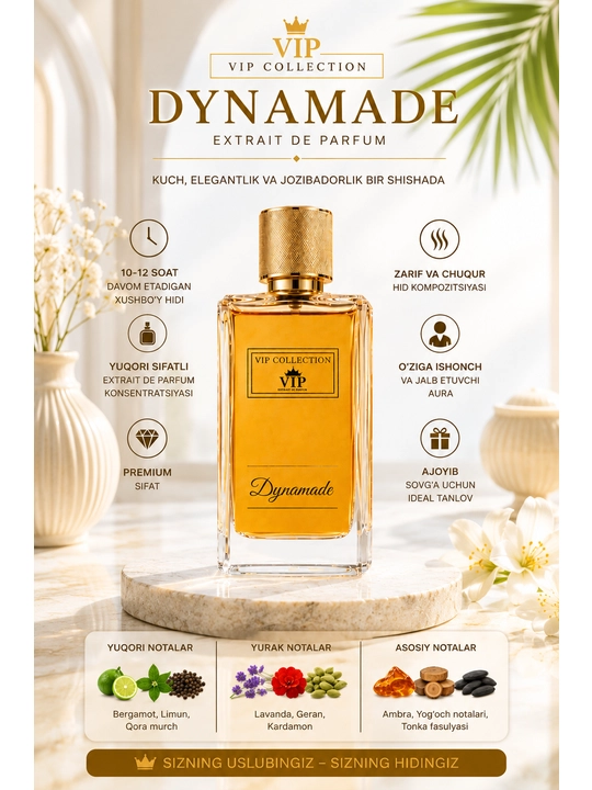 VIP Collection Dynamade мужской парфюм 100 мл стойкие духи премиум аромат