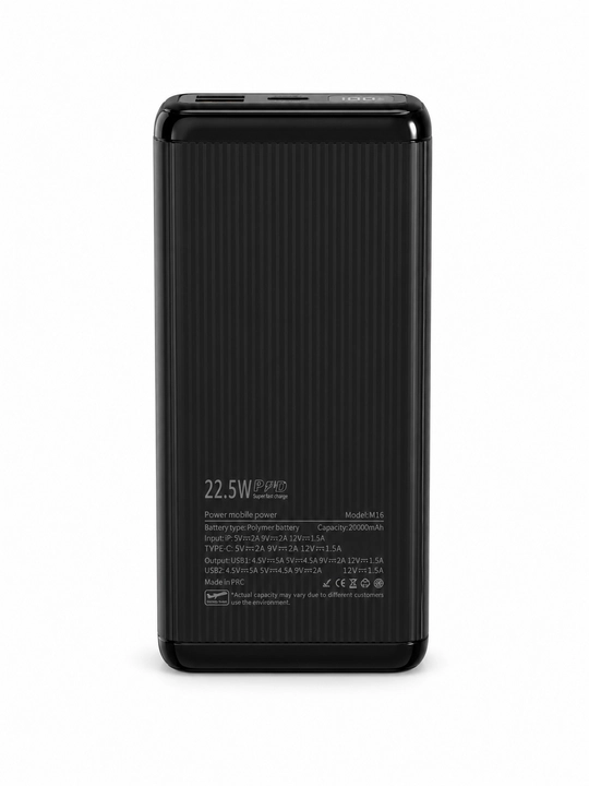 Redmi Power Bank 20000 mA/soat 18 Vt tez quvvatlash