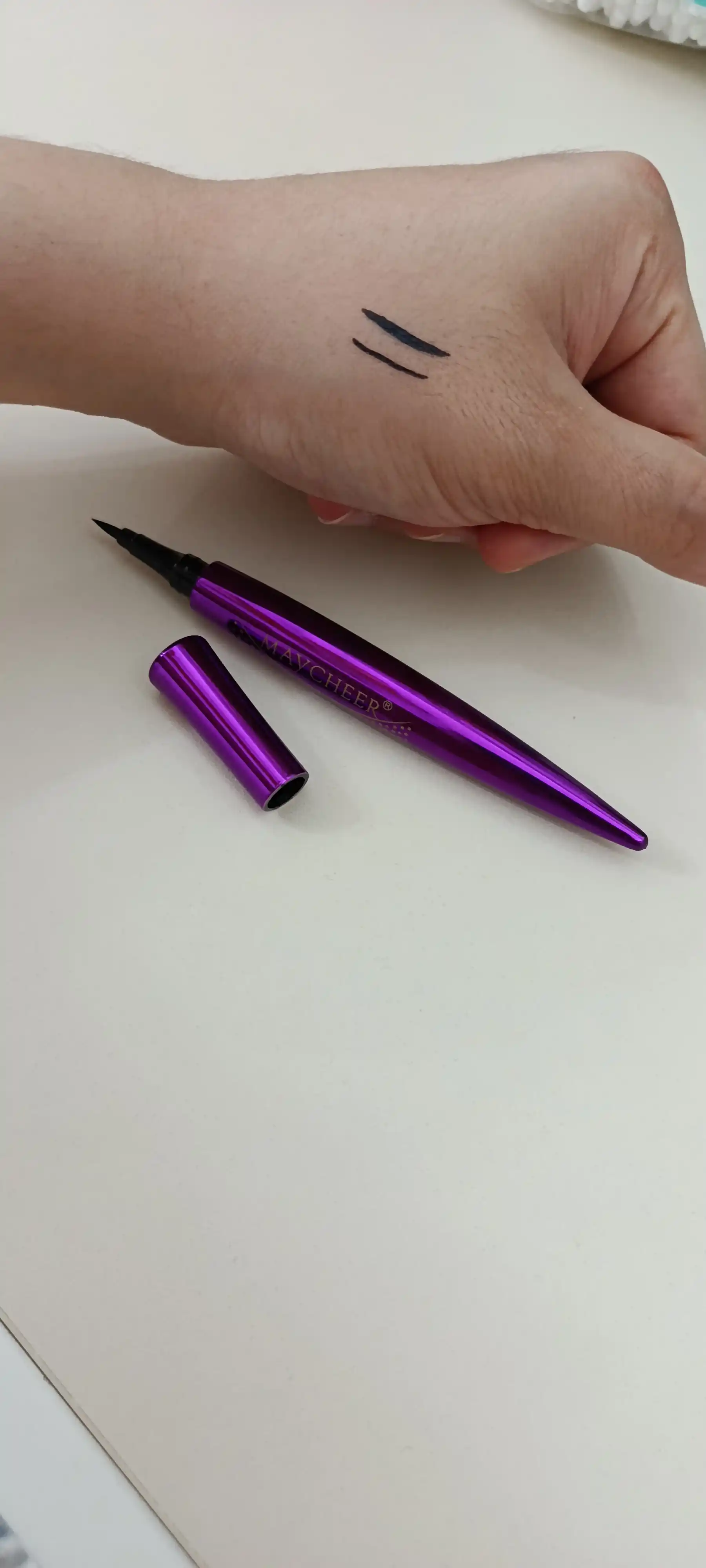 Подводка для глаз Maycheer, водостойкая, точная линия, черный eyeliner