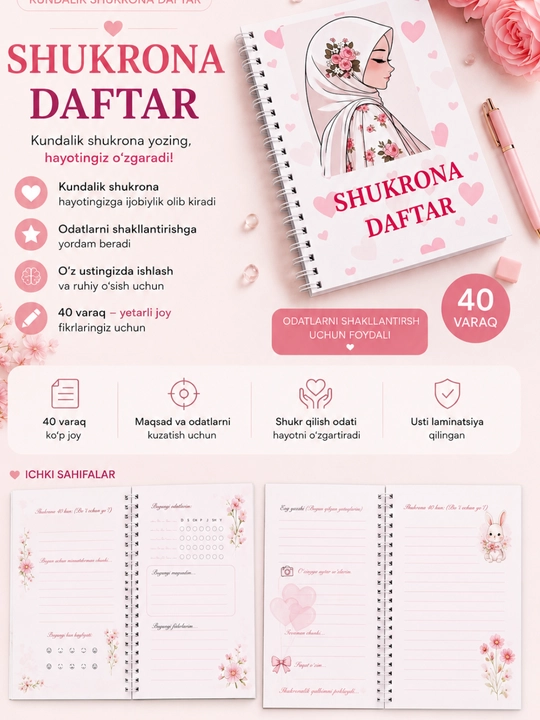 Bloknot, Shukrona daftar, Kundalik daftar, kundalik odatlarni shakllantirish uchun