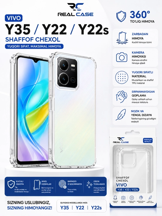 Vivo Y35 4G / Y22 / Y22s smartfoni uchun gʻilof
