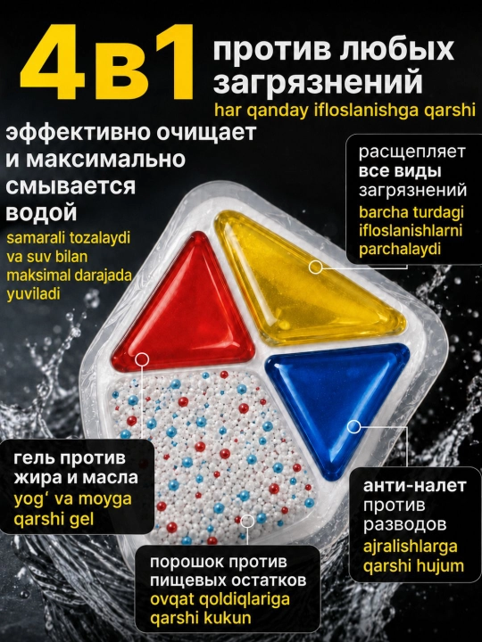Капсулы для посудомоечной машины ASPEROX SPARX, 30 шт, 234 г