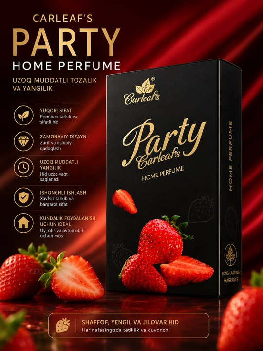 Carleaf’s Fresh Hour Party uy va ofis uchun qulupnay iforli uy atiri - 