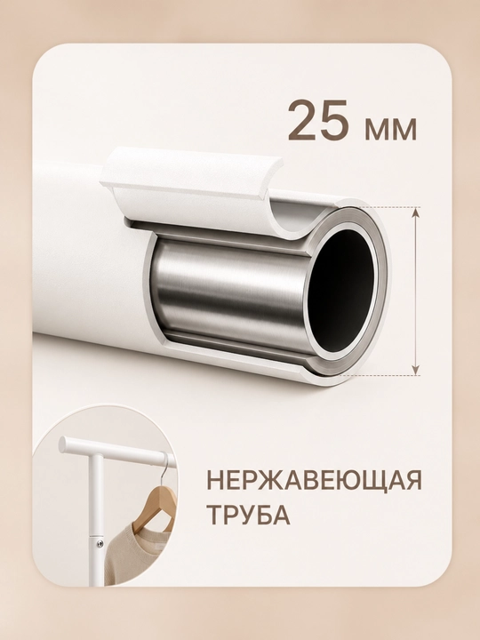 Вешалка напольная для одежды металлическая, обувница, подставка для обуви