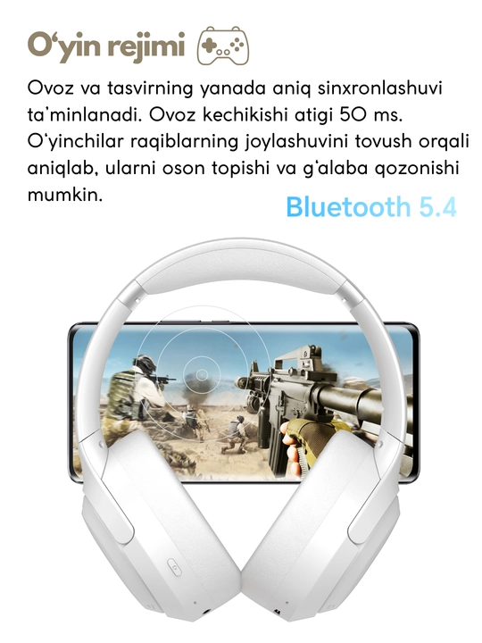 HONOR CHOICE ROS-ME01 simsiz quloqchinlari, Hi-Res, bass kuchaytirgich, ikkita mikrofon