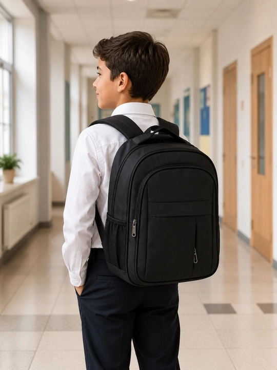 Qora premium maktab ryukzagi, GOPACK, mustahkam va yengil model kundalik foydalanish uchun
