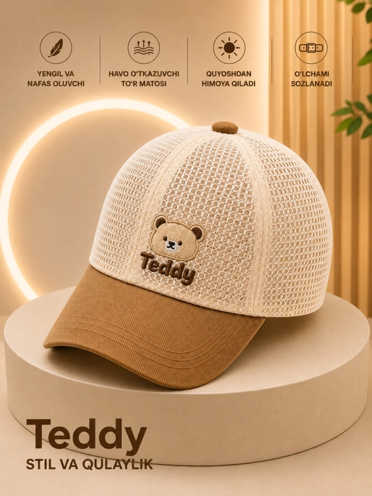 Bolalar uchun zamonaviy Teddy kepkasi - 