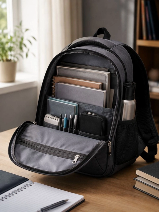 Qora premium maktab ryukzagi, GOPACK, mustahkam va yengil model kundalik foydalanish uchun