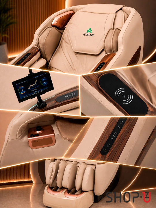 AXELUS massaj kreslosi  4D massaj  Zero Gravity  Isitish  Bluetooth