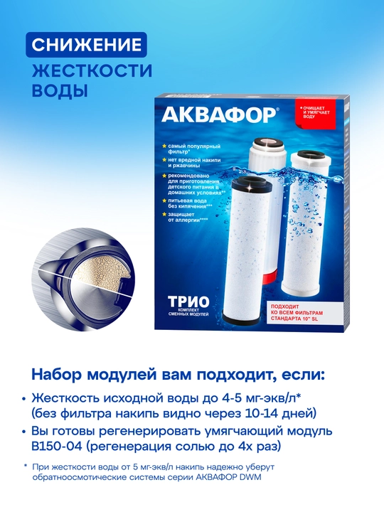Комплект сменных модулей Аквафор PP5-В510-04-02