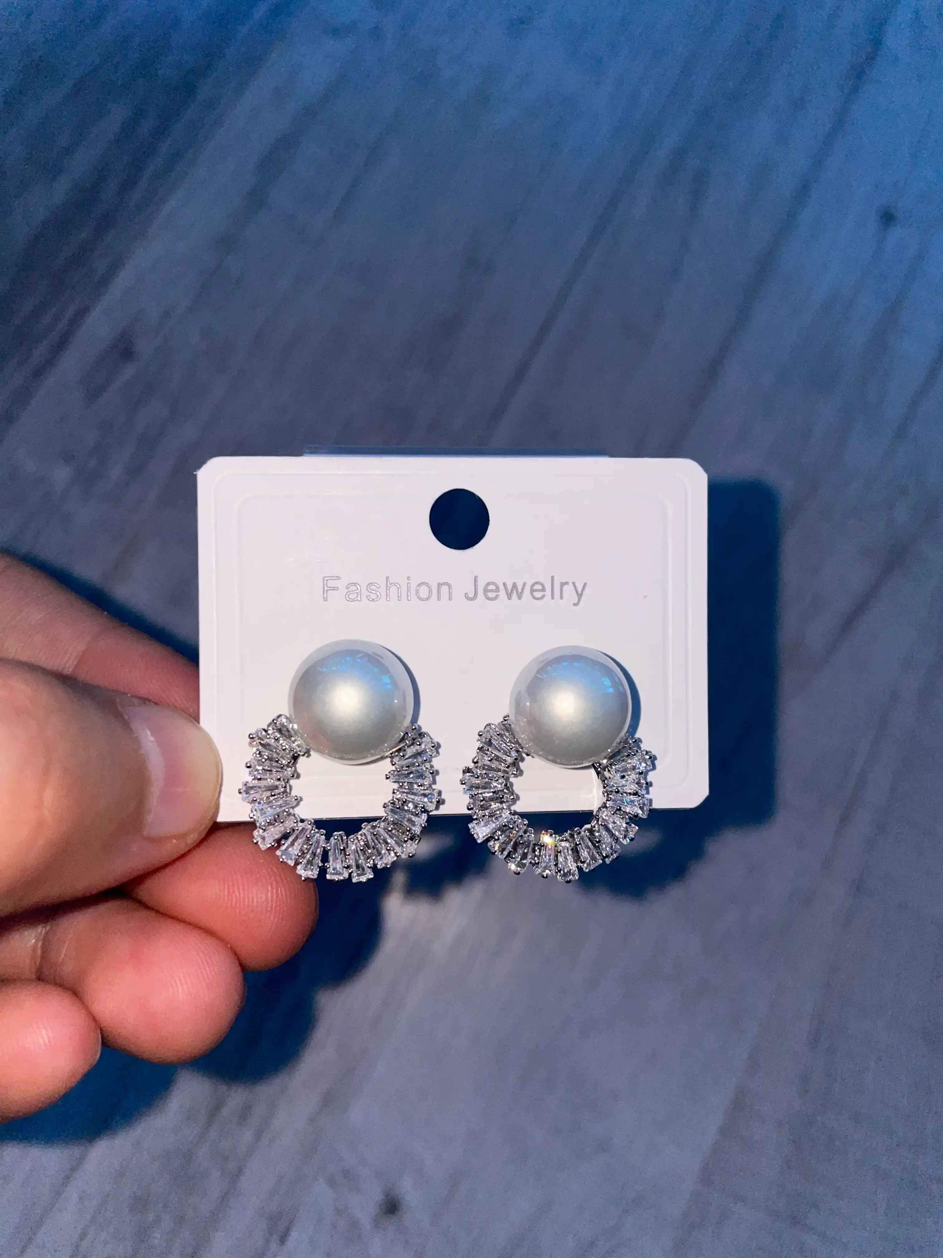 Серьги женские, с круглым жемчугом и кристаллами, бижутерия Fashion Jewelry