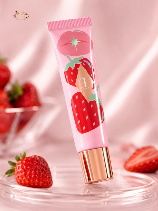 Qulupnay-vanilli yaltiroq lab yog‘i, Charlotte Tilbury Unreal Lips Strawberry Vanilla, 14 ml