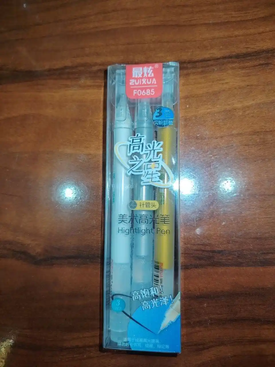 Gelli ruchkalar to‘plami, 0,6 mm, oq, oltin va kumush rangli, akril gel, 3 dona/to‘plam