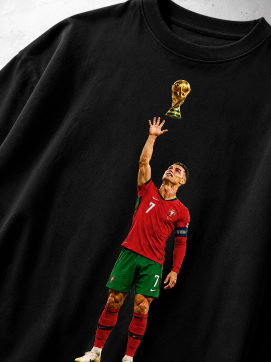 Erkaklar futbolkasi (futbol printli Oversize)