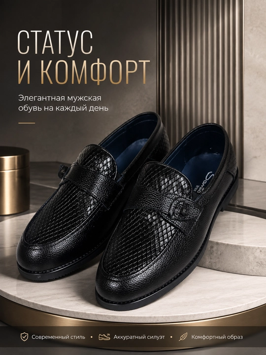Мужские мокасины из натуральной кожи – Комфорт на каждый день