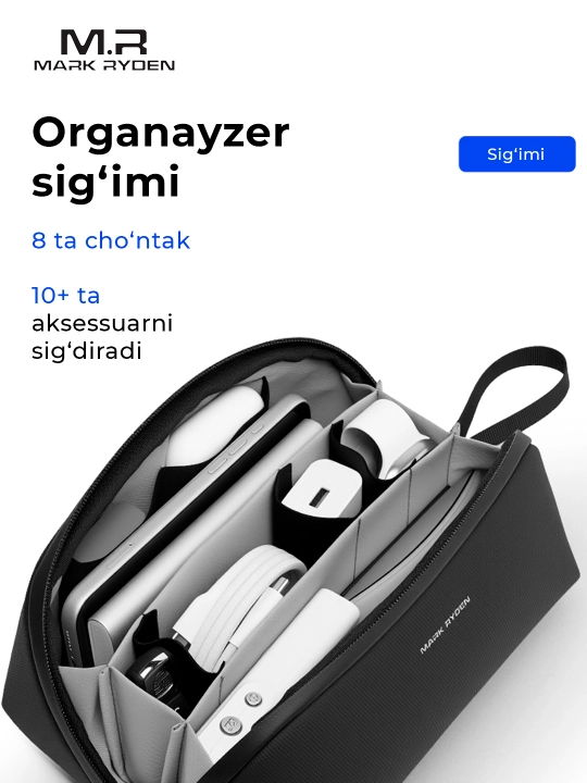 Mark Ryden MR46 raqamli organayzeri, portativ suv o‘tkazmaydigan, erkak-ayol uchun