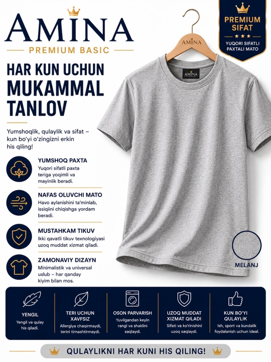 Erkaklar futbolkasi, erkaklar kiyimi, paxtali futbolka