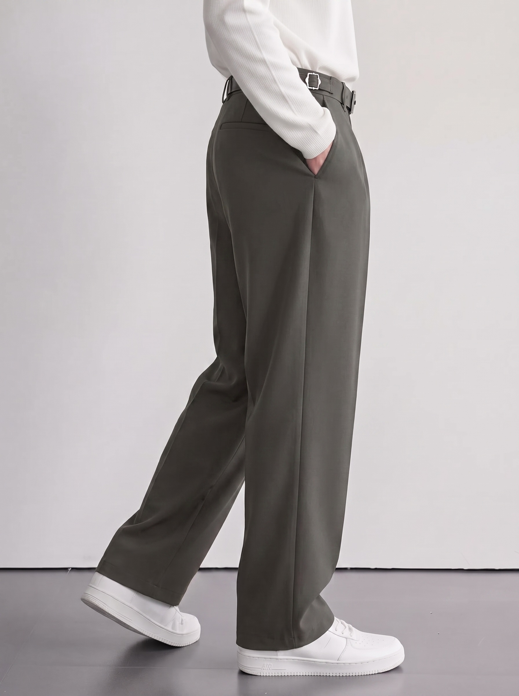 Erkaklar oversayz kenglikda klassik shimi, Old Money uslub, paxta va polyester