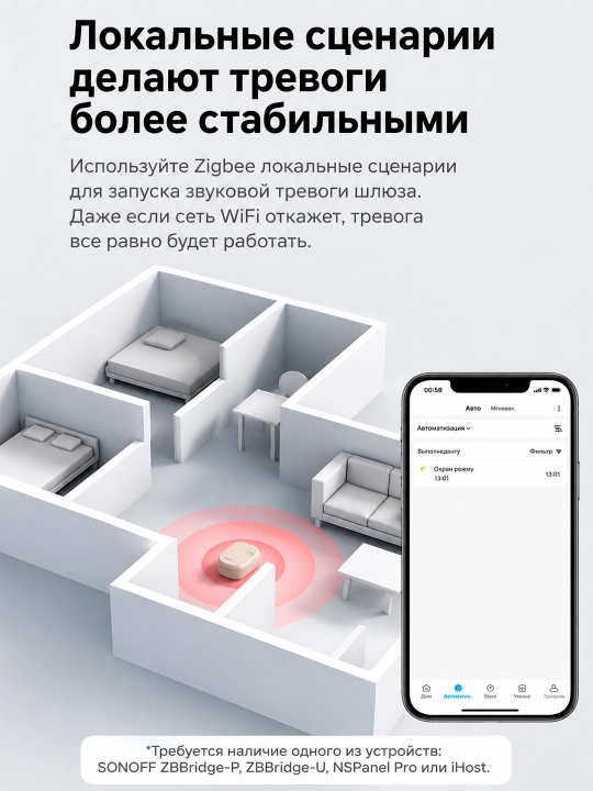 SONOFF SNZB-05P Zigbee aqlli suv sizib chiqish sensori, IP67, eWeLink ilovasiga bildirishnomalar