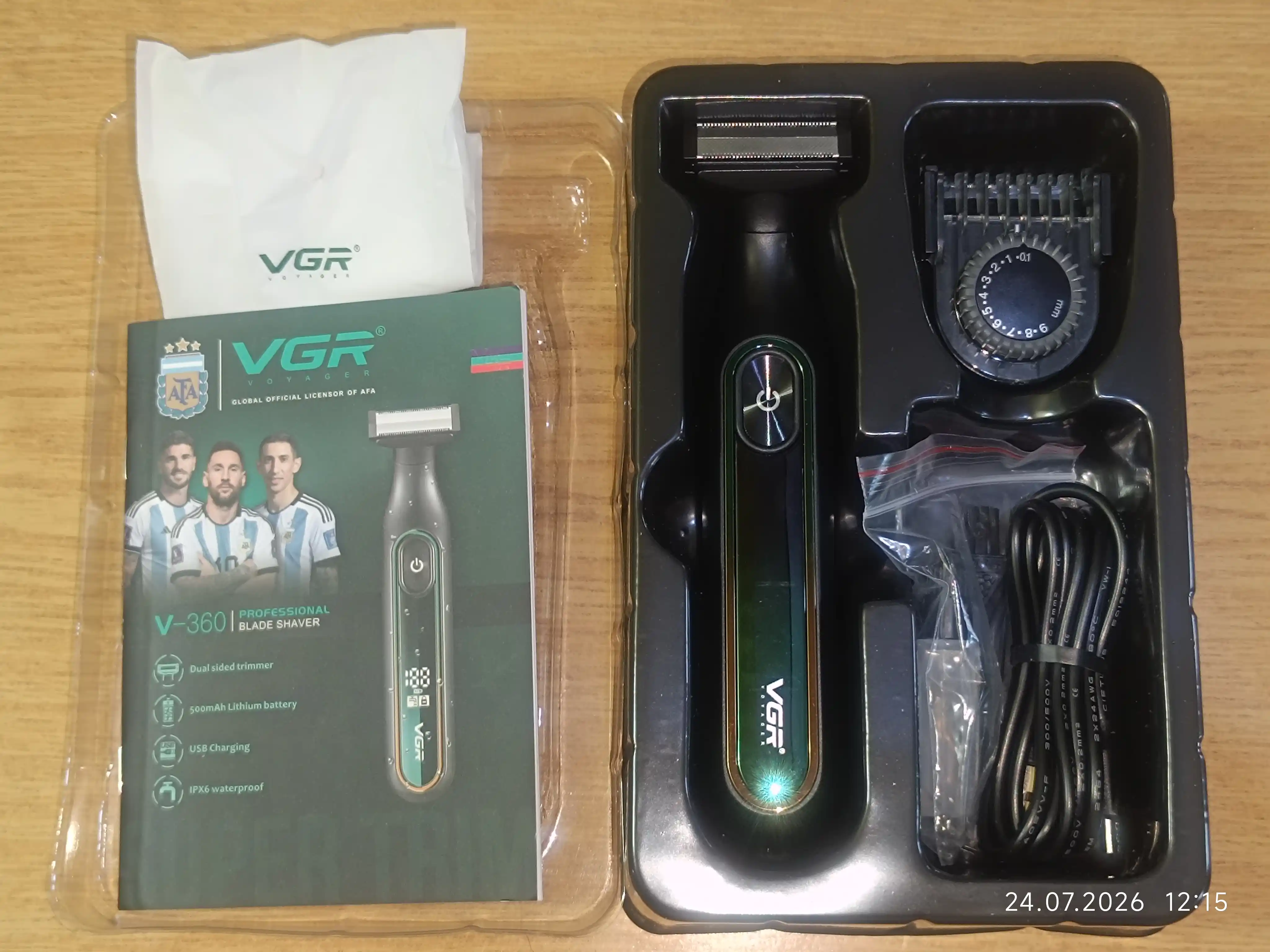 Триммер VGR V-360 для бороды, домашний уход, аккуратный контур, триммер для тела