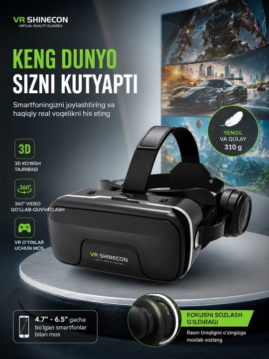 VR очки для смартфона 3D Shinecon