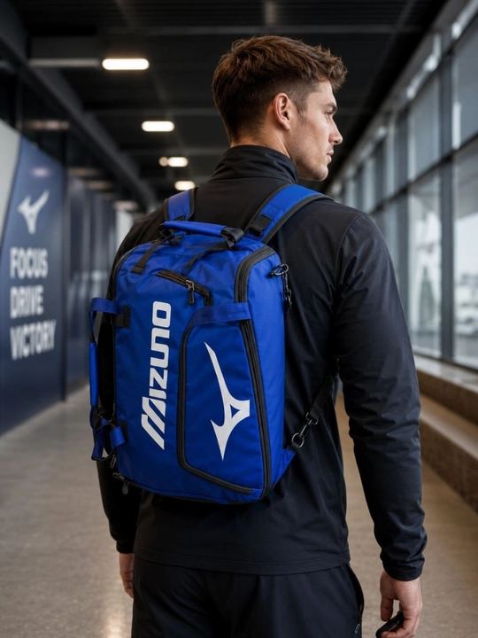 Mizuno sport va yo‘l sumkasi, sig‘imli va suvdanchidamli, ryukzak bo‘ladigan 3 in 1 modeli