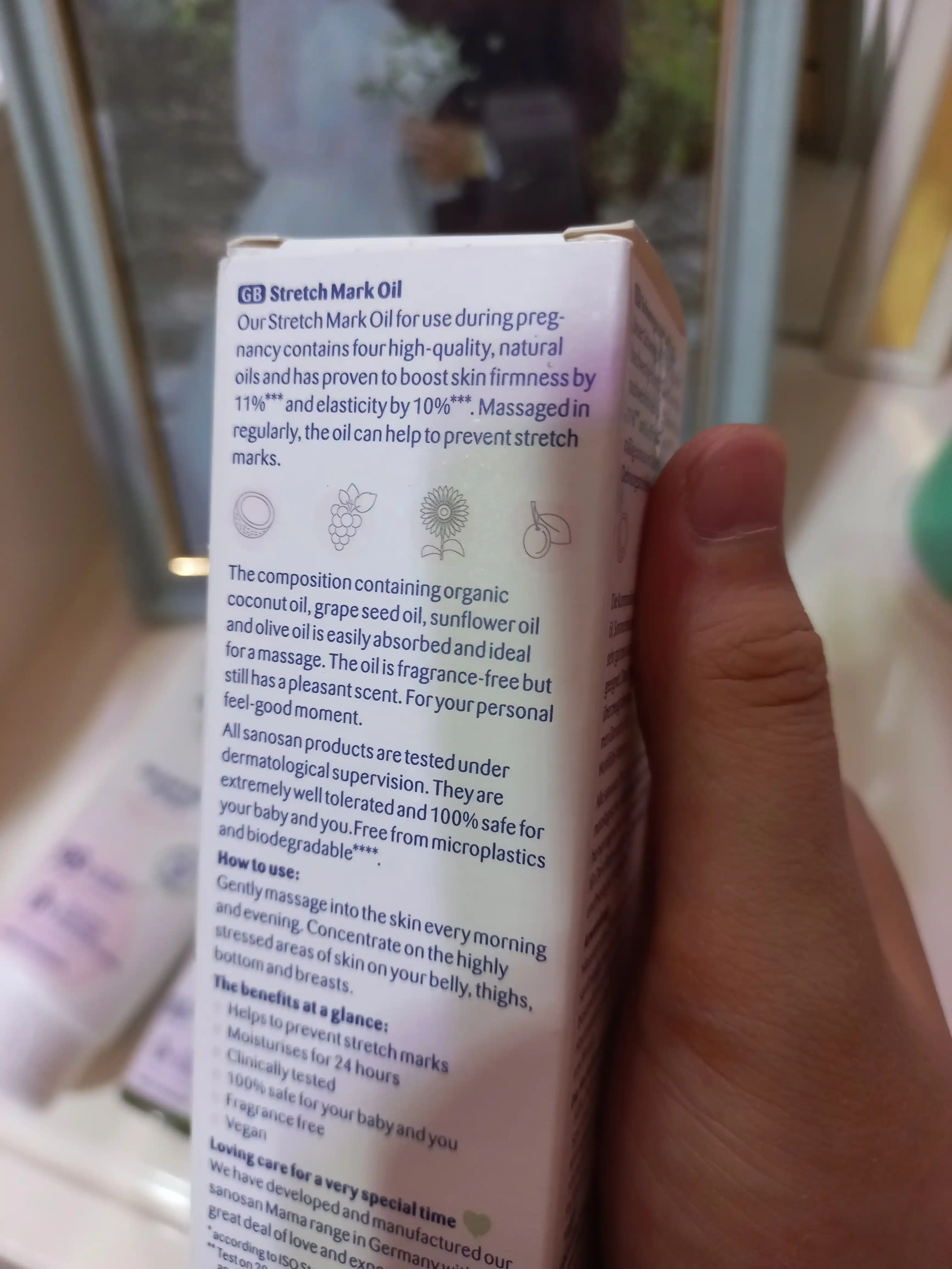 Cho'zilgan belgilar uchun Sanosan Mama yog'i, 100 ml