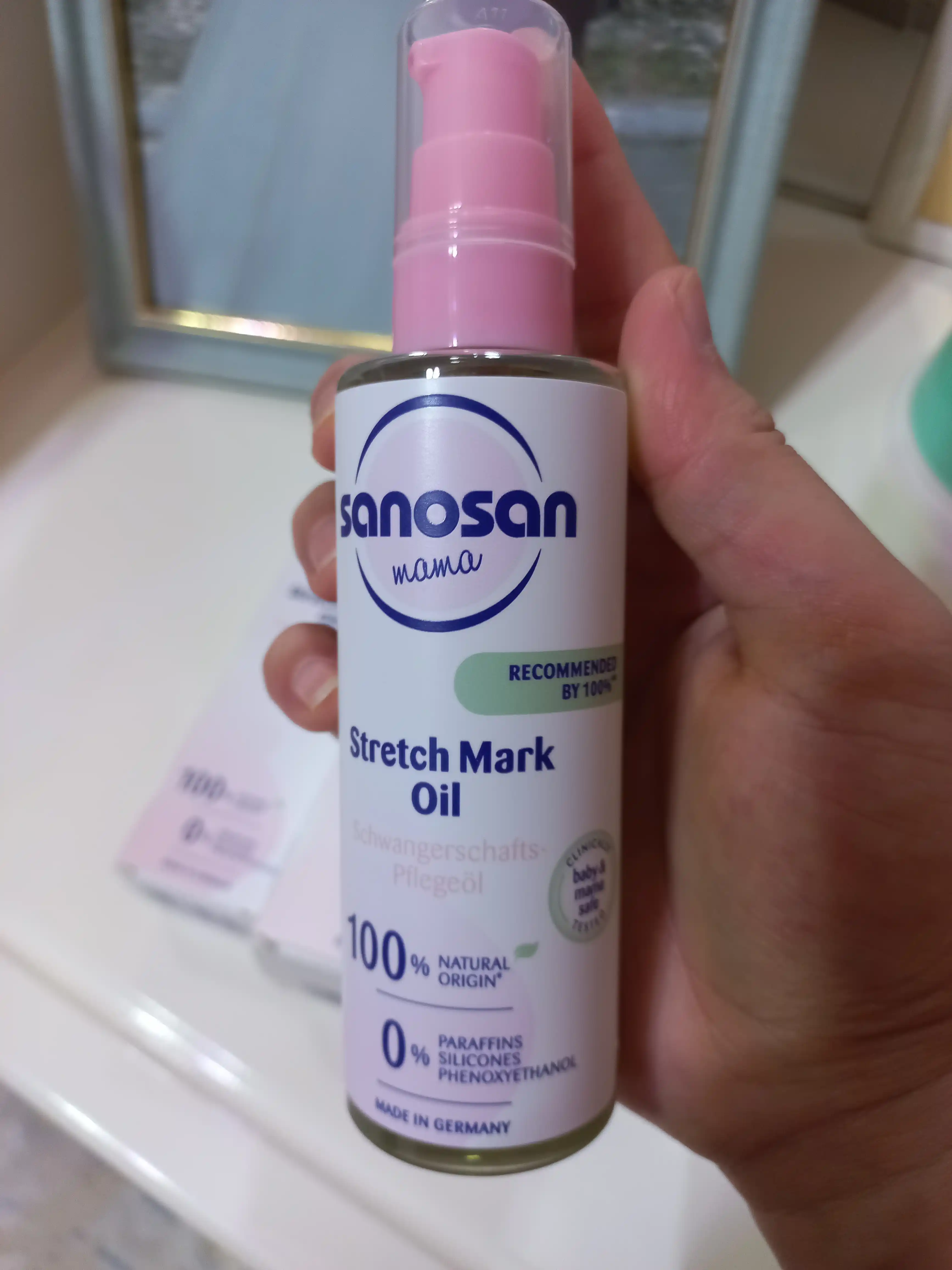 Cho'zilgan belgilar uchun Sanosan Mama yog'i, 100 ml