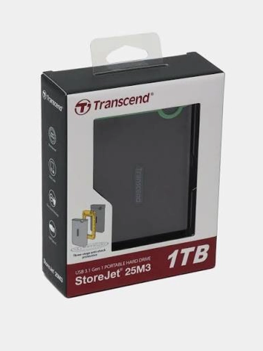 Tashqi qattiq disk Transcend 1TB, 2TB, 4TB StoreJet 25M3 2.5