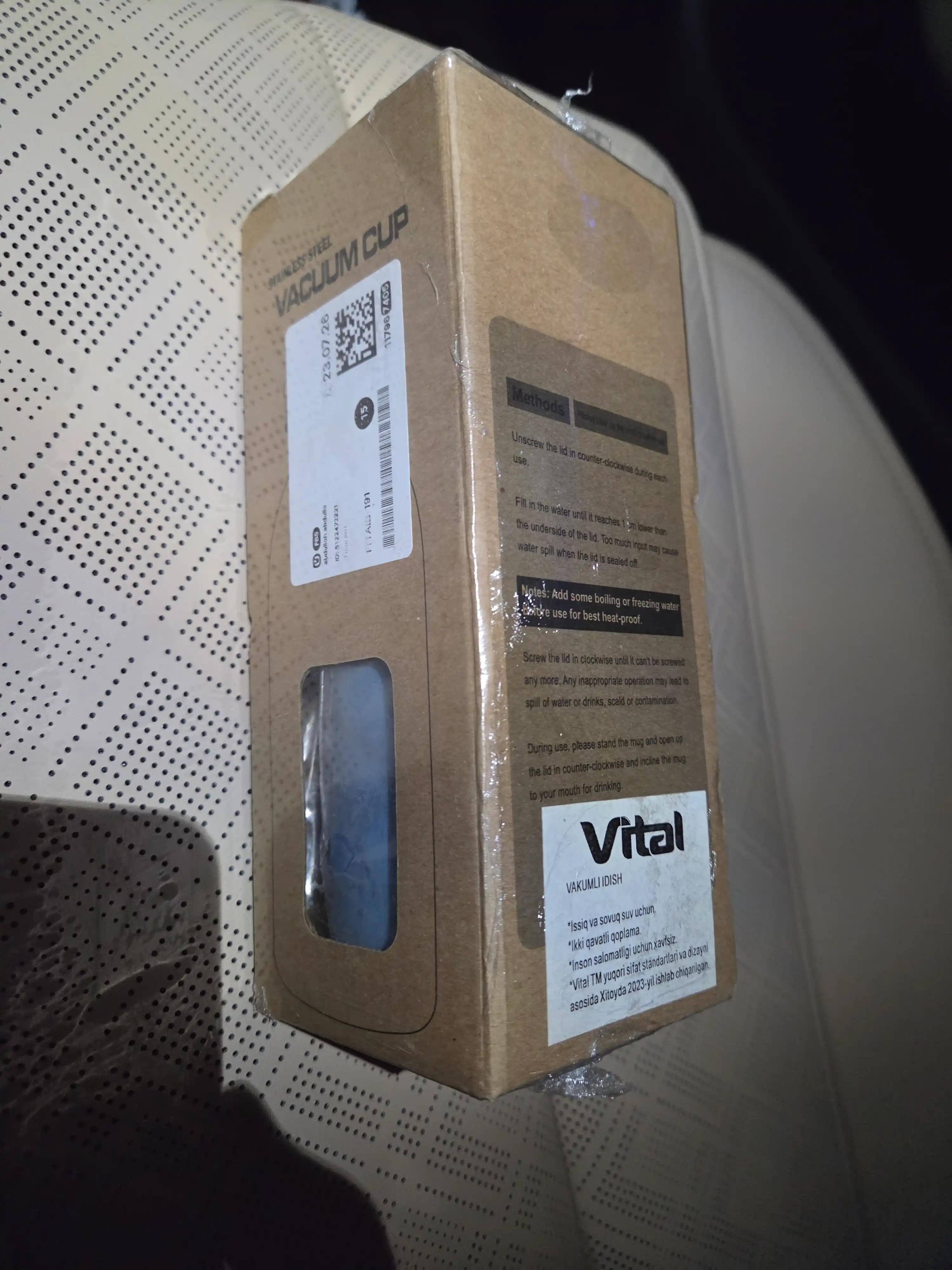VITAL zanglamas po‘latdan tayyorlangan termos-butilka, hajmi 380 ml