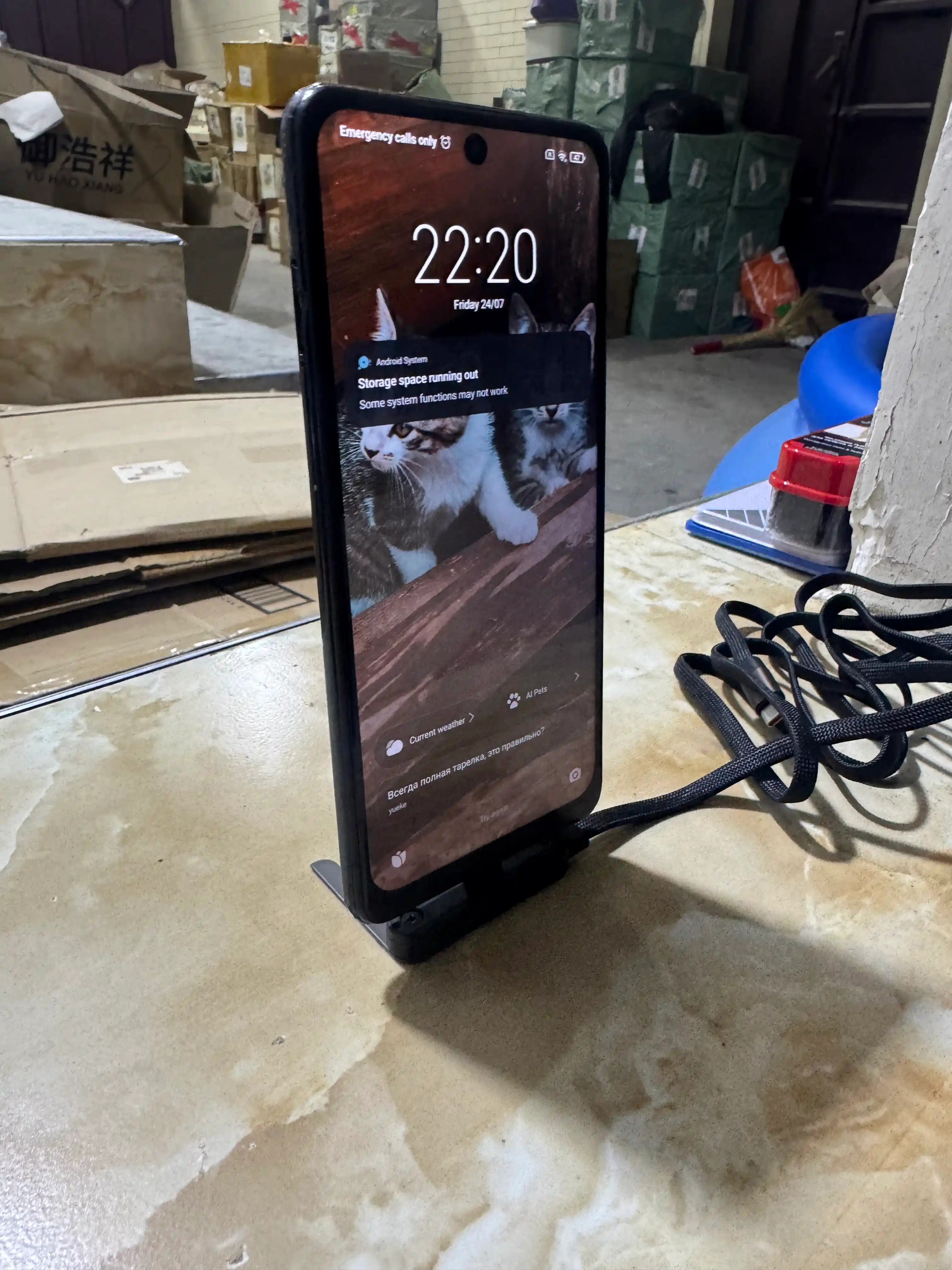 Samsung va iPhone uchun tezkor quvvatlash imkoniyatiga ega Type-C kabeli, ushlagich bilan