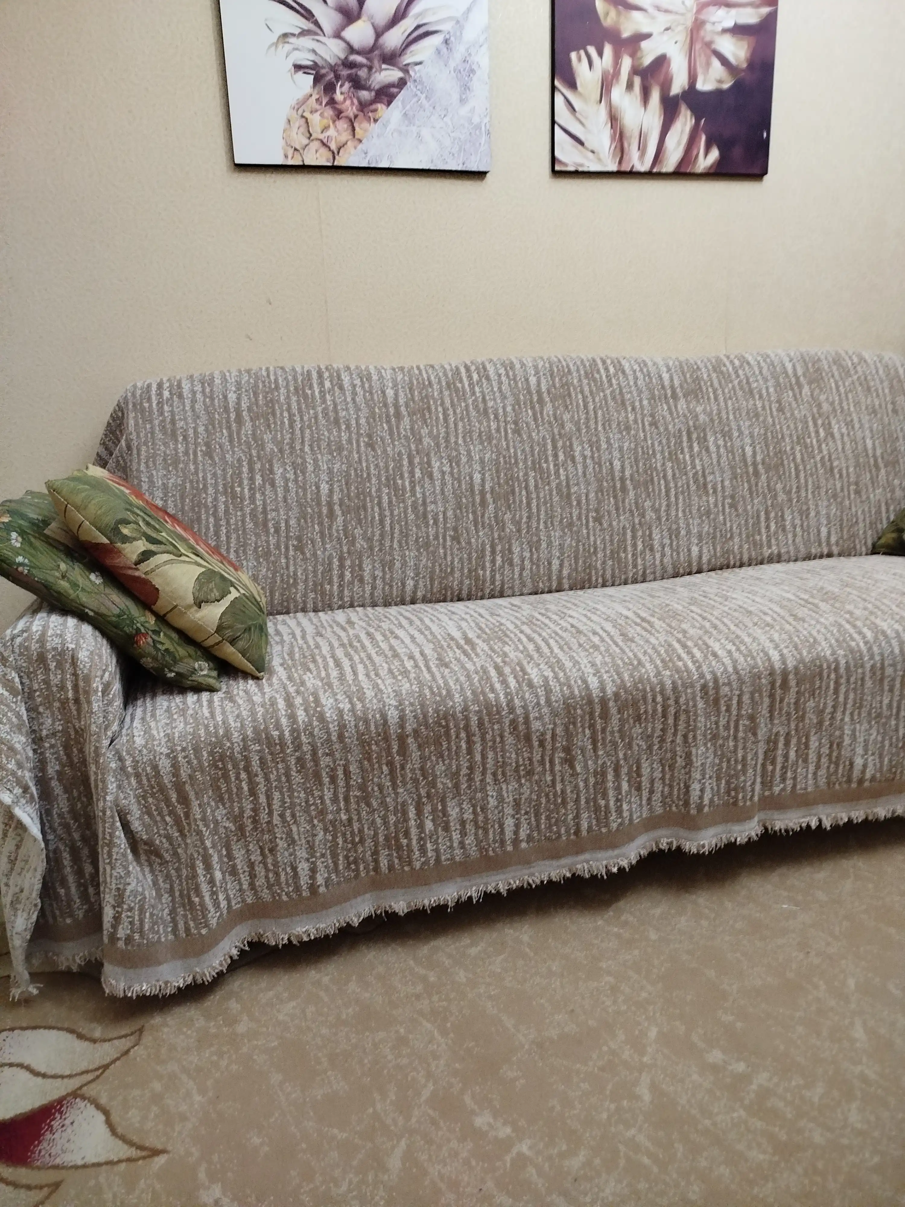 Divan va kreslolar uchun yopinchiq-pled, mebel uchun universal g‘ilof, choyshab