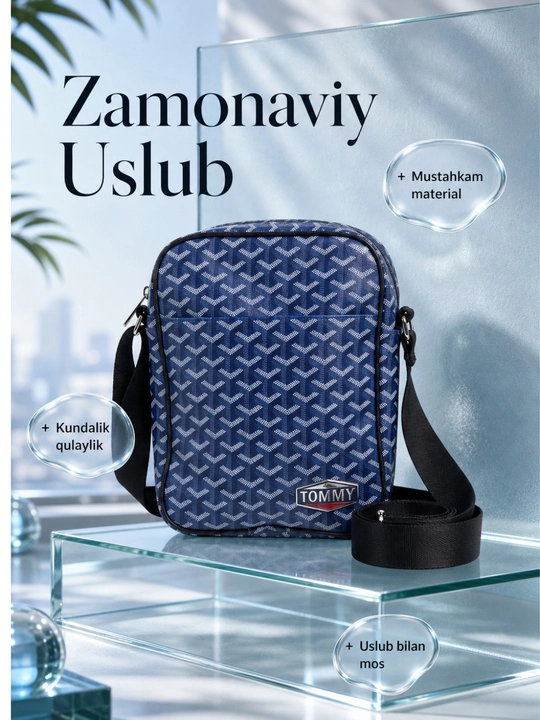 Erkaklar va ayolar uchun sumka barsetka, suv o'tkazmaydigan, yelkama