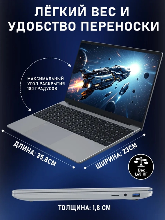 Ноутбук Helper Intel Celeron N5095 (Аналоги  i 3 - 10 поколения) 8 ГБ DDR4, SSD 256/512 ГБ