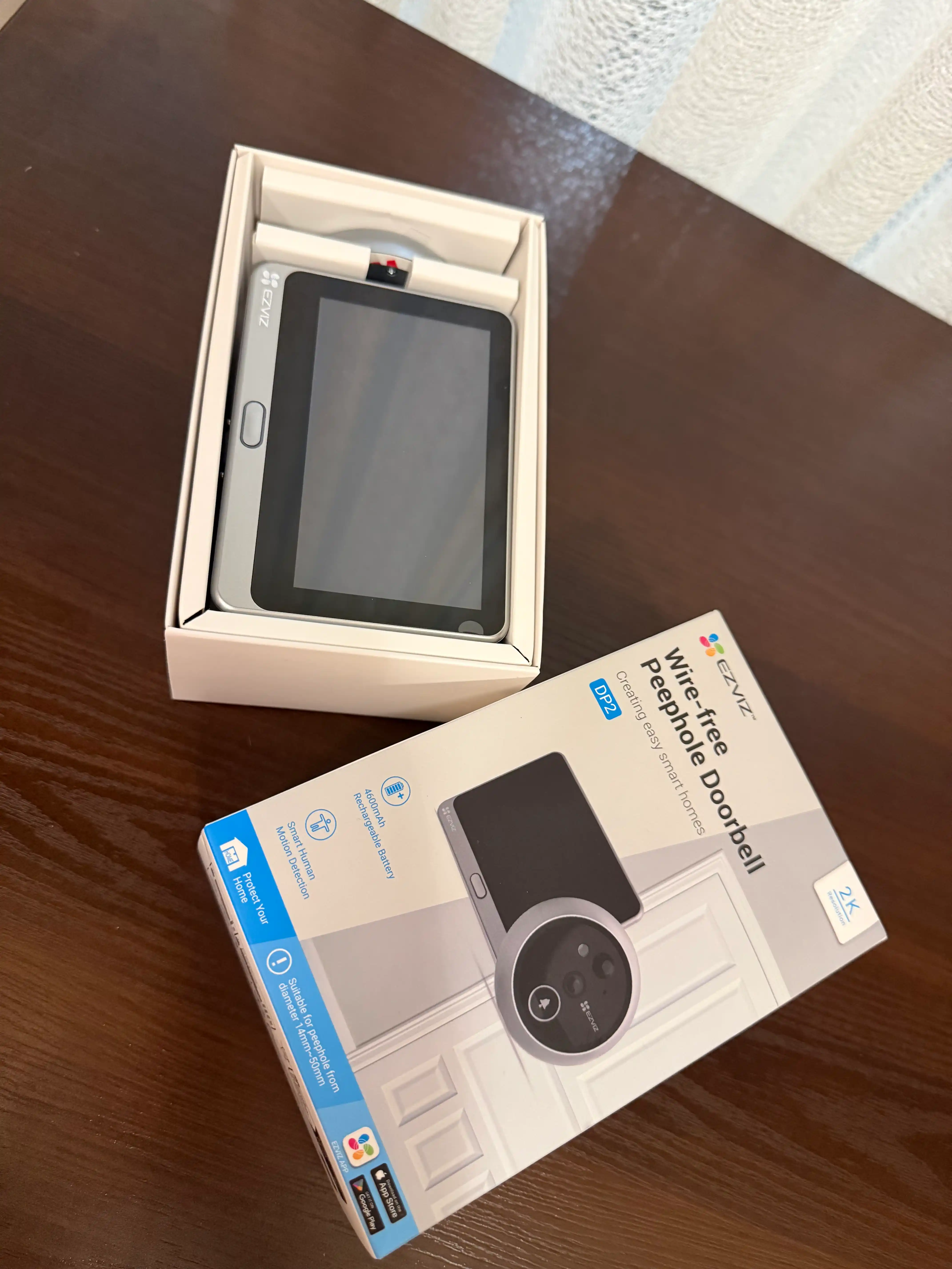 Видеоглазок для двери EZVIZ DP2 сенсорный, 3MP, Wi-Fi камера, домофон, дверной звонок