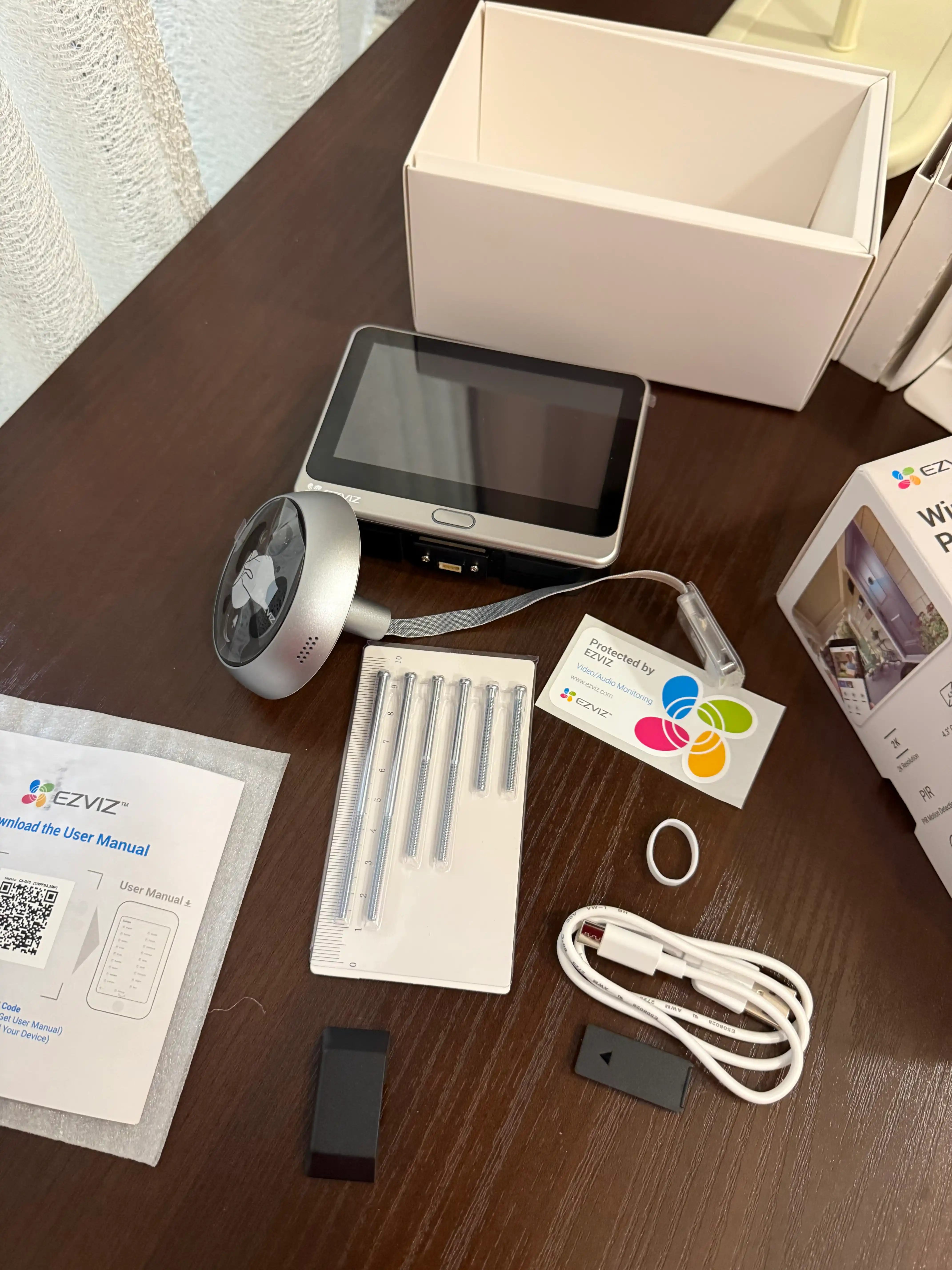 Видеоглазок для двери EZVIZ DP2 сенсорный, 3MP, Wi-Fi камера, домофон, дверной звонок
