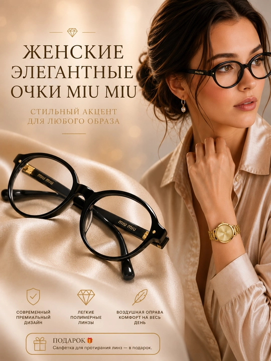MIU MIU quyoshdan saqlovchi ko'zoynak | UV himoya | Linza salfetkasi sovg'a - 