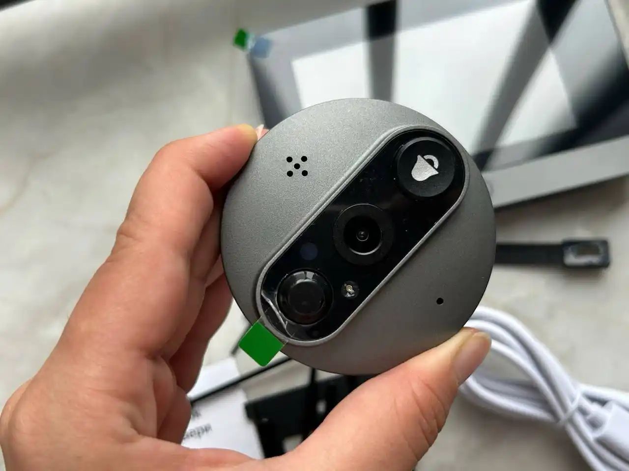 Eshik teshigi, sensorli ekran, Wi-Fi, kamera, EZVIZ, DP2, 3MP