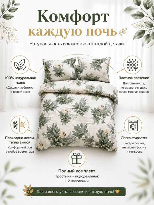 Постельное бельё, 2-спальное, 100% хлопок, простыня на резинке, натуральная ткань