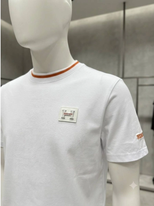Erkaklar uchun "Hermès Paris" futbolkasi, 100% paxta