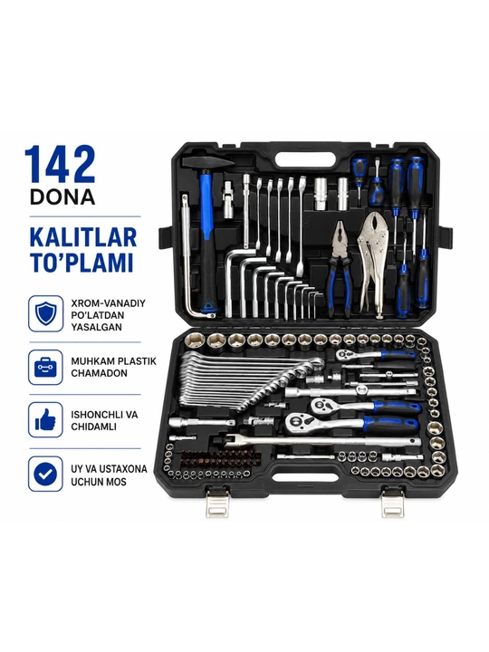 Yofe 142 qismli Asboblar To’plami - 