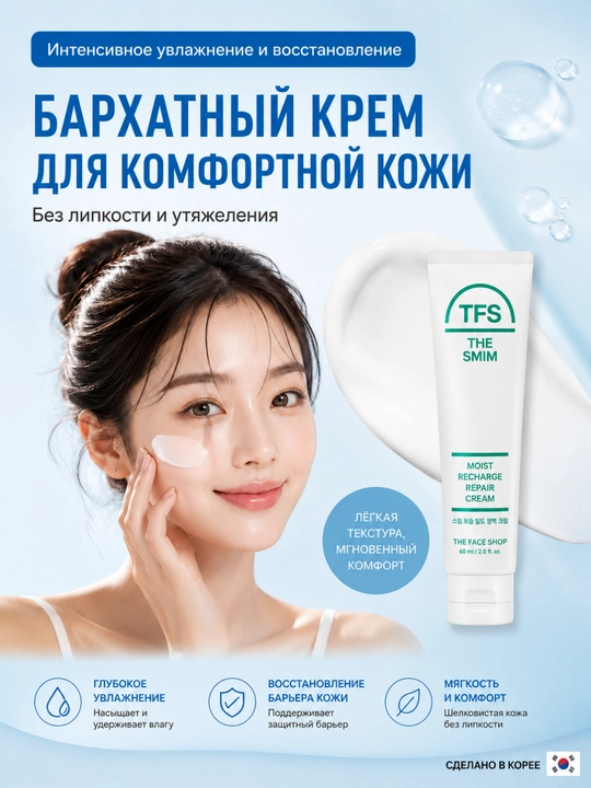 THE FACE SHOP THE SMIM Kollagenli namlantiruvchi krem 60 ml - 