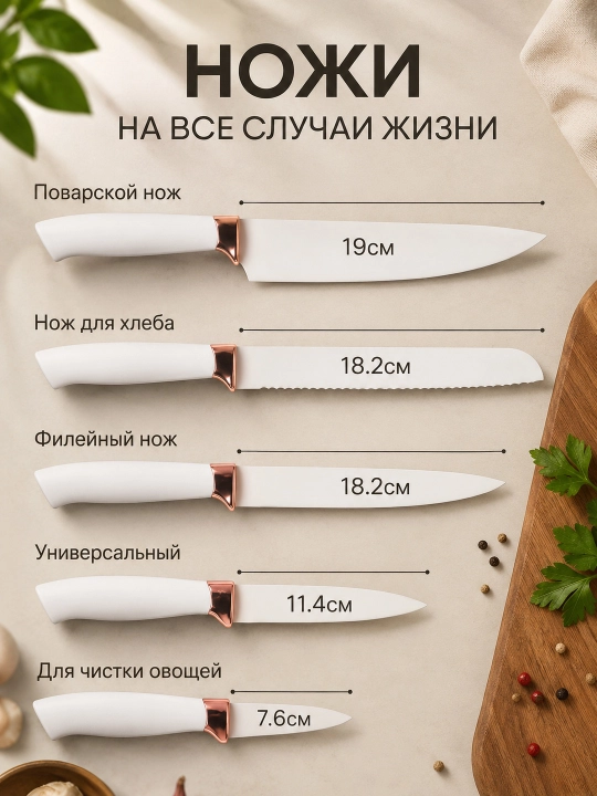 Набор кухонных принадлежностей, 19 предметов, силиконовые лопатки, ложки и ножи