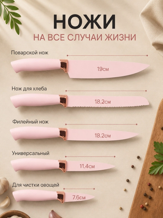 Набор кухонных принадлежностей, 19 предметов, силиконовые лопатки, ложки и ножи